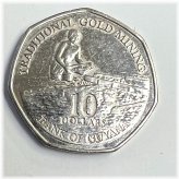 Guyana 2013 10 Dollars Traditional Gold Miner Coin