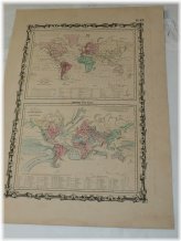 Oceanic Currents: Hand-Colored 1862 Johnson Map