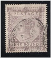 Victorian Penny Black - Rare Used Stamp (SG 129)