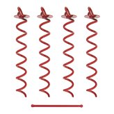 Red Screw-In Ground Anchors