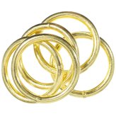 Brass Plated Welded Rings - Versatile and Durable for Leathercraft and More