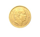 Serbia 1882 Gold 10 Dinara XF Milan I