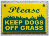 Grass Protection Reminder Plaque