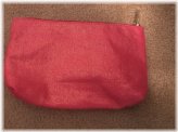 Shimmer Pink Metallic Cosmetic Bag
