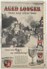 Griesedieck Beer Vintage Fire Engine Ad