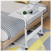 Versatile Rolling Workstation - Adjustable Height Laptop Desk for Sofa, Bed, and More