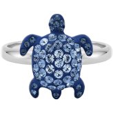 Oceanic Crystal Turtle Ring