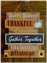 Rustic Autumn Harvest Wall Sign