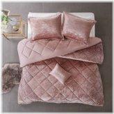 Alyssa Velvet Blush Comforter Set