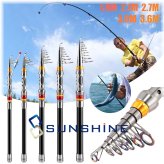 Rainbow Ring Telescopic Carbon Fiber Fishing Rod