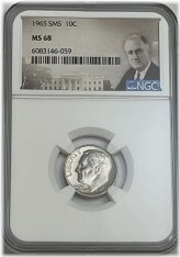 Top-Grade Uncirculated 1965 Roosevelt Dime from Special Mint Set