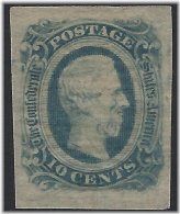 Gray Blue Confederate States Stamp - Mint OG H