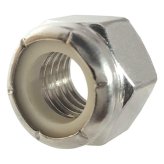 Stainless Steel Hex Lock Nuts with Nylon Insert - Pack of 100 (1/4-20)