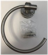 Satin Nickel Zaffiro Towel Ring Set