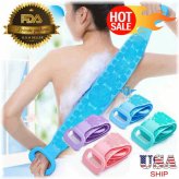 Dual-Sided Silicone Body Scrubber with Exfoliating Bristles