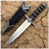 Medieval Gothic Knife - Black & Silver