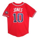 Chipper Jones 2012 Atlanta Braves Red Jersey with Retirement Patch - BECKETT Certified