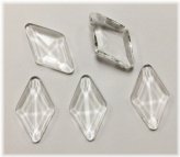 Vintage German Crystal Kite Cabochon Plaques