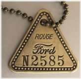 Rouge Glass Factory Brass Tag N2585