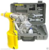 RivetPro Kit: Portable Pneumatic Riveting Tool with Hydraulic Power and Case