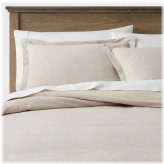 Khaki Cotton Linen Chambray Duvet Set