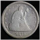 Semi-Key Date 1875-S Twenty Cent Piece