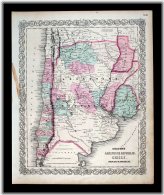 South American Nations Map of 1855