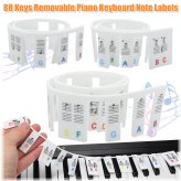 NoteMaster Piano Labels: 88-Key Removable Silicone Stickers