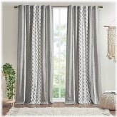 Imani Gray Lined Curtain Panel