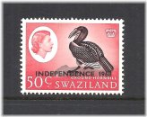 Swaziland 1968 Rose Red and Dark Brown Stamp