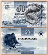 Faeroe Islands 50 Kronur 2011 (2012) P-29 UNC - New Signature and Security