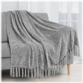 Cozy Fringe Knit Blanket