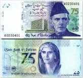 Pakistan 75 Rupees Commemorative Note