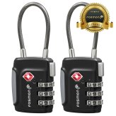 SecureTravel 3-Digit Padlock Set for Luggage and Suitcases