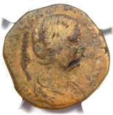 Manlia Scantilla AE Sestertius Coin 193 AD - Certified VG