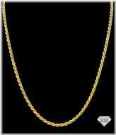 Golden Rope Diamond Cut Necklace