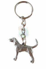 Pewter Coonhound Keychain