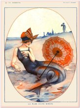 Parisian Mermaid Travel Poster