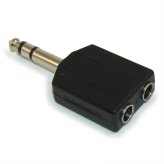 Stereo TRS Male to Dual Stereo TRS Female Splitter Adapter