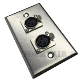 Dual XLR Socket Audio Wall Plate