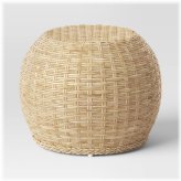 Caned Round Ottoman