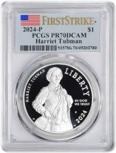 Harriet Tubman Silver Dollar - 2024 PR70DCAM First Strike PCGS