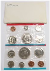 1973 United States Mint Uncirculated Clad Coin Set with Original Government Packaging