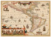 Americas 1609 Vintage Illustrated Map