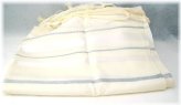 Silver & White Stripes Wool Tallit