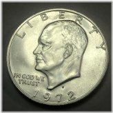 Silver Satin 1972 Eisenhower Dollar