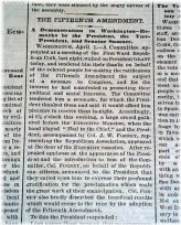 Equality Chronicles: 1870 Newspaper featuring 15th Amendment and Women's Suffrage