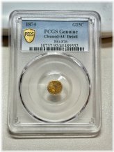 Golden California Quarter