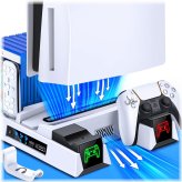 PS5 Vertical Cooling Fan Stand with Controller Charger Station