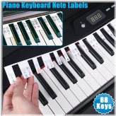 KeyNote Labels: Removable and Reusable Piano Stickers for 88-Keys Keyboard